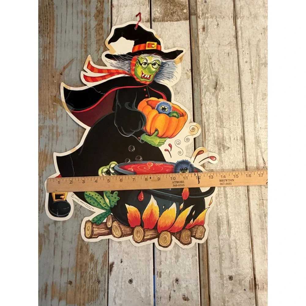 Vintage Amscan Halloween Witch Cauldron Die Cut Wall Decoration 19735 Hong Kong